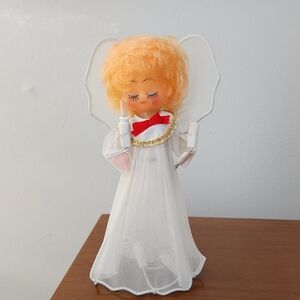 Vintage MCM angel Christmas tree topper - for display or crafting